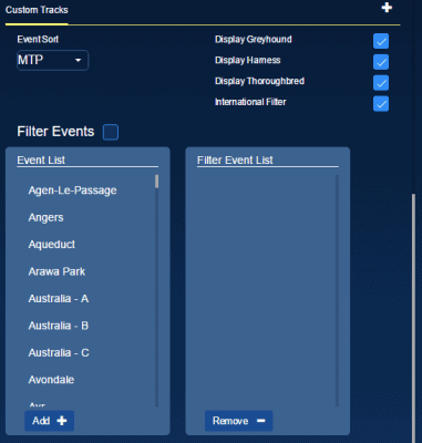 Custom Tracks Prefences