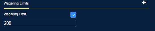 Wagering Limit Preference