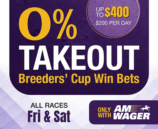 0% Takeout – Breeders’ Cup - November 2025